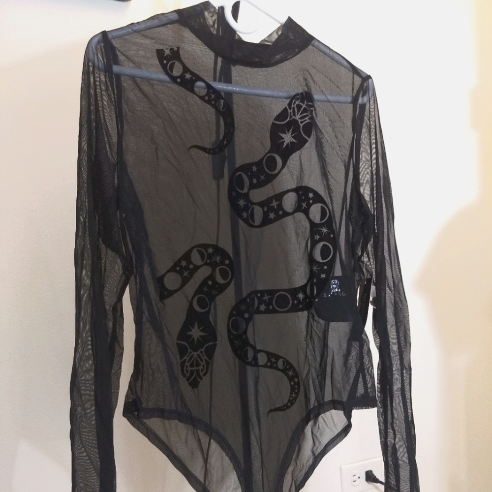 Sheer Snake Bodysuit from Restyle size 4X